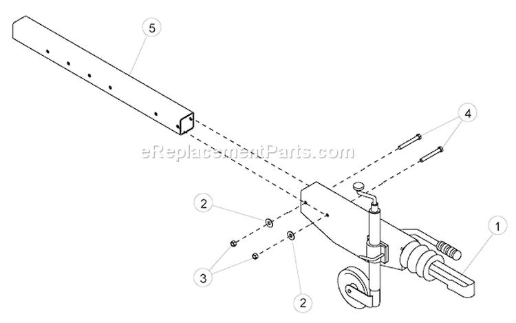 HitcháAssembly Diagram and Parts List for CH8670H 76824 Bear Cat Chipper Shredder